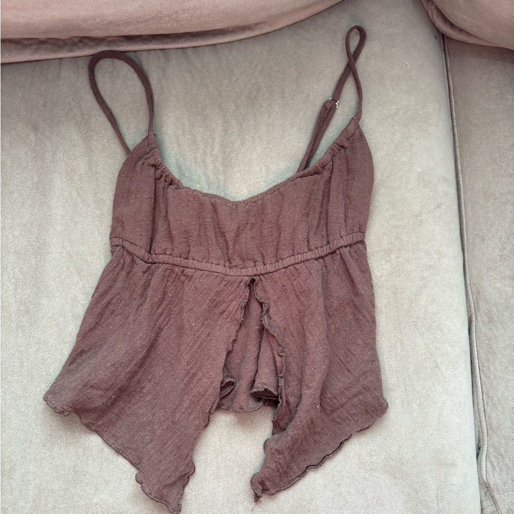 Brown Women's Crop Top